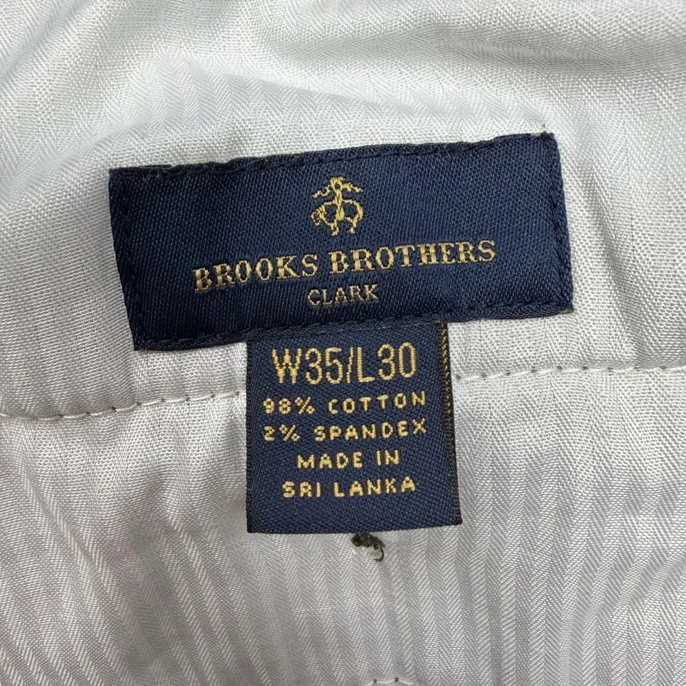 Brooks Brothers Clark Brown Corduroy Pants Mens 34x30 Straight Leg Chino Cotton